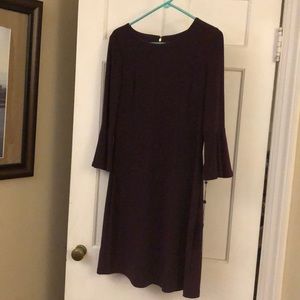 Maroon Tommy Hilfiger bell sleeve dress size 10